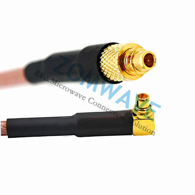 MMCX Male to MMCX Male Right Angle, RG316 Cable, 6GHz
