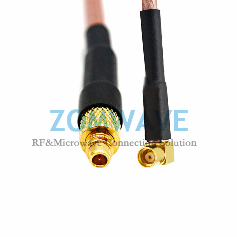MMCX Male to MMCX Female Right Angle, RG316 Cable, 6GHz(3)