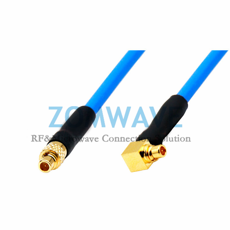 MMCX Male to MMCX Male Right Angle, Flexible .86''_SS405 Cable, 6GHz