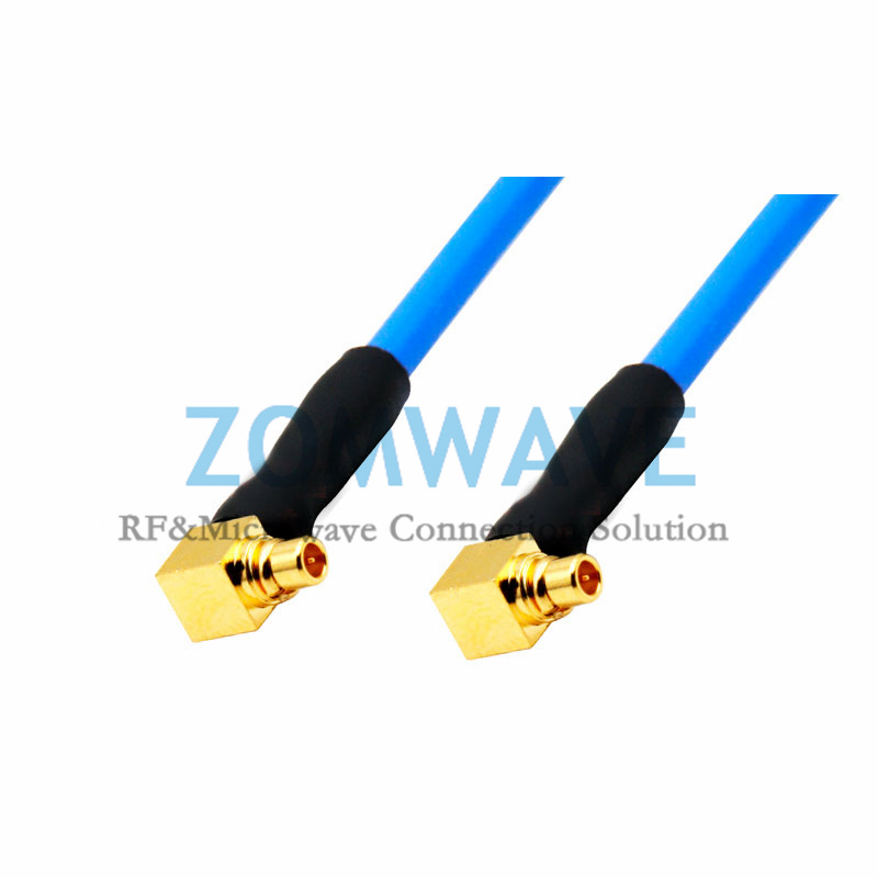 MMCX Male Right Angle to MMCX Male Right Angle, Flexible .86''_SS405 Cable, 6GHz