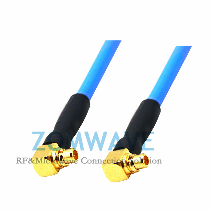 MMCX Male Right Angle to MMCX Male Right Angle, Formable .86''_RG405 Cable, 6GHz