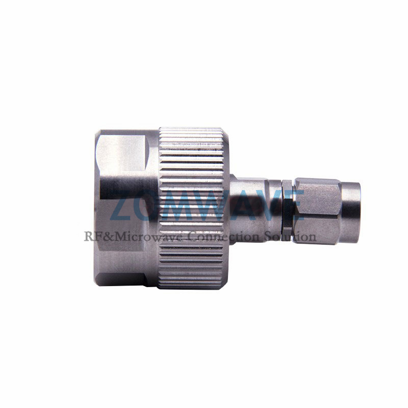 2.92mm Male to N Type Male Stainless Steel Adapter, 18GHz