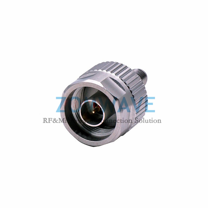 2.92mm Female to N Type Male Stainless Steel Adapter, 18GHz