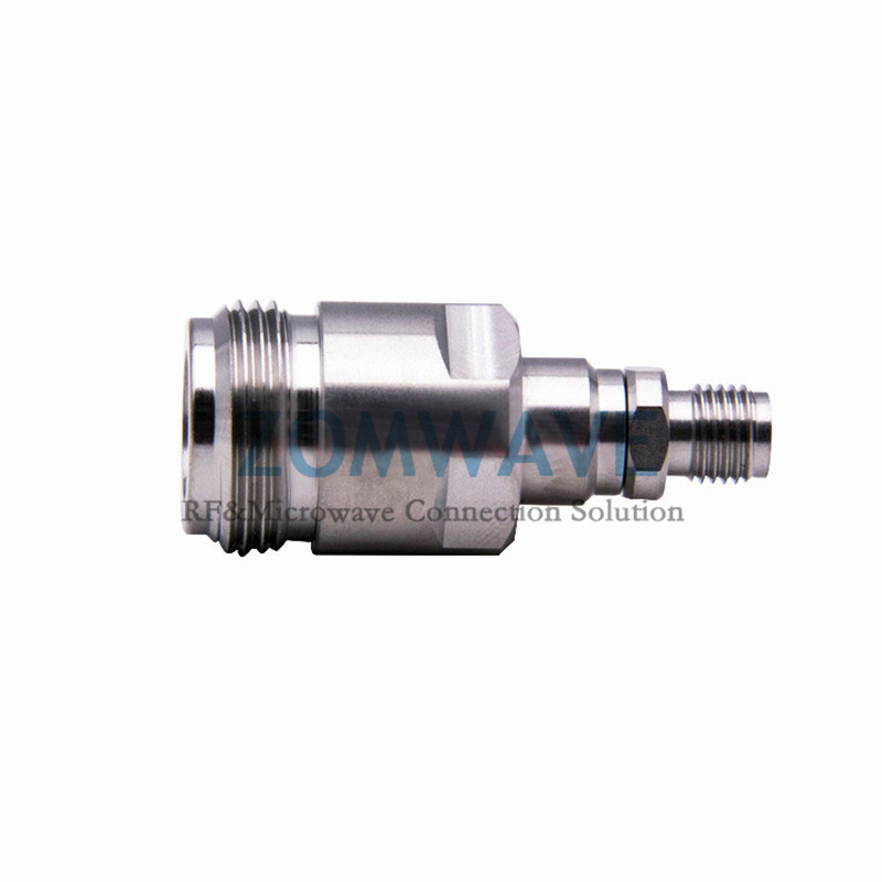 2.92mm Female to N Type Female Stainless Steel Adapter, 18GHz
