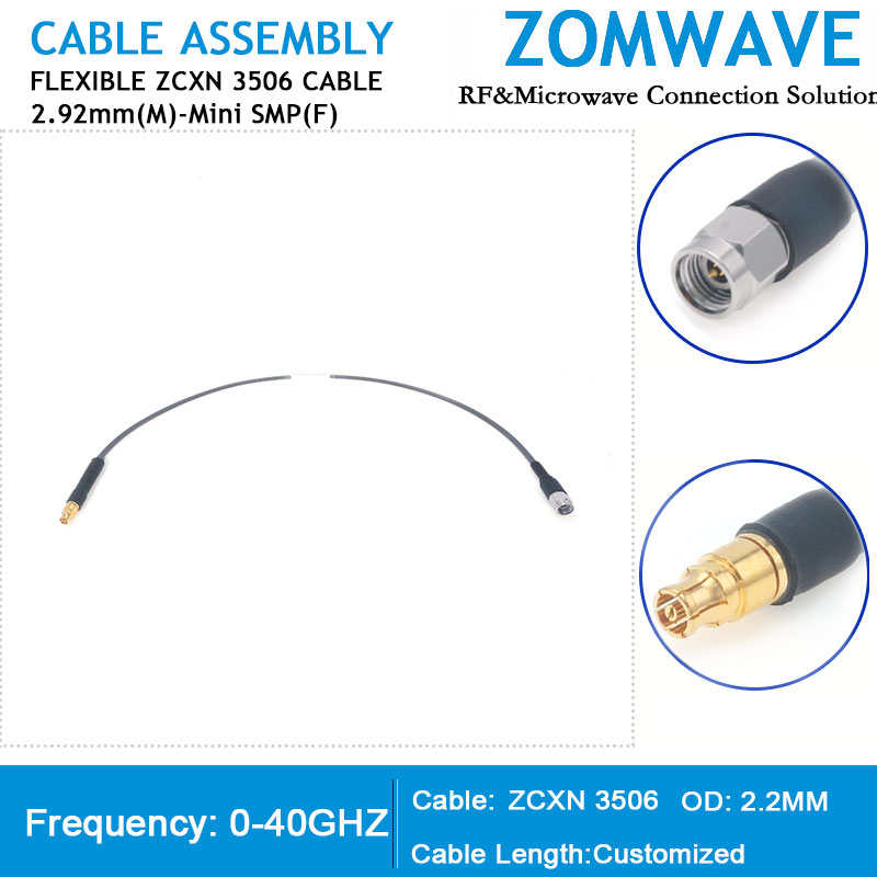 mini smp to 2.92mm cable, mini smp cable, custom rf cables