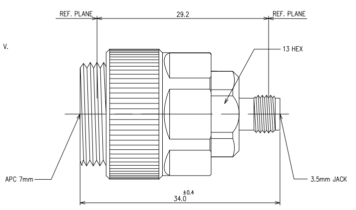 3.5mm adapter, 3.5 mm female adapter, apc-7mm adapter