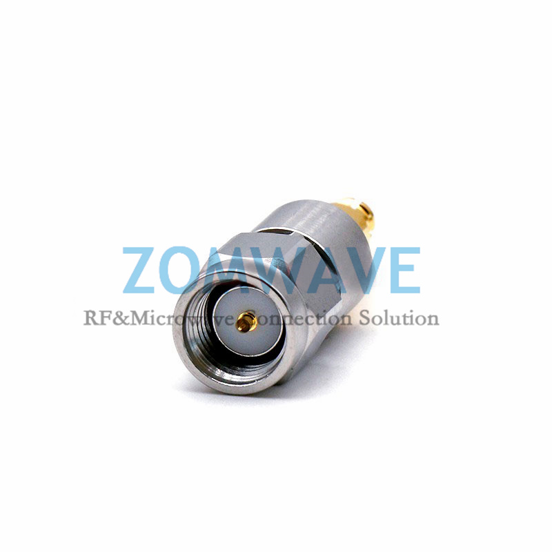 SMA Male to Mini SMP (SMPM/GPPO) Female Stainless Steel Adapter, 18GHz