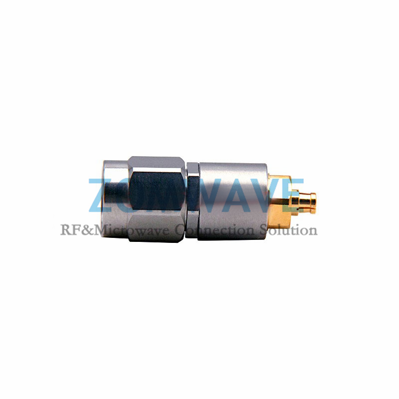 SMA Male to Mini SMP (SMPM/GPPO) Female Stainless Steel Adapter, 18GHz