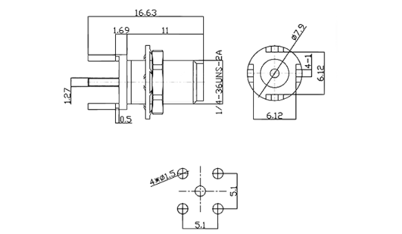 sma connector, sma female connector, female bulkhead connector