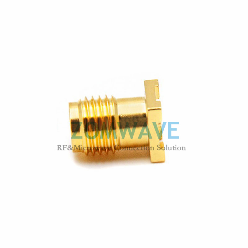 SMA Female Straight Surface Mount PCB Connector, 6GHz