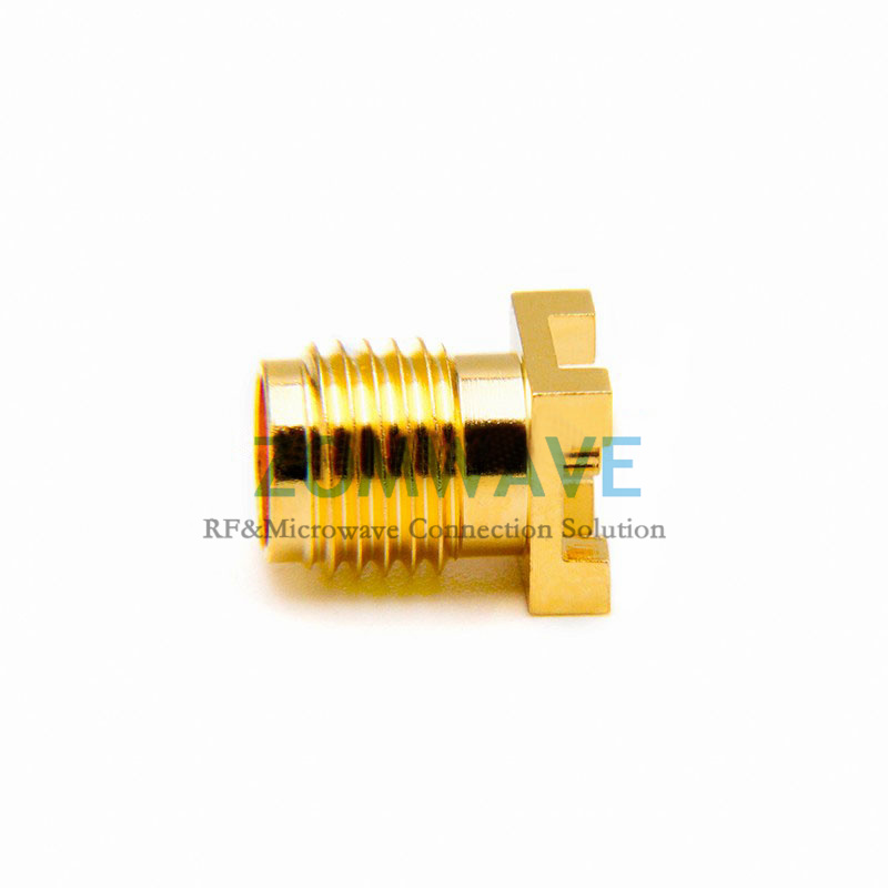 SMA Female Straight Surface Mount PCB Connector, 18GHz
