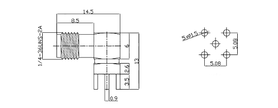 sma connector, sma female connector, coaxial connector