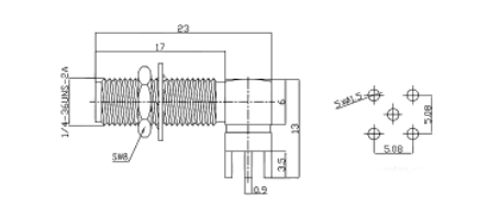 sma connector, sma female connector, sma coaxial connector