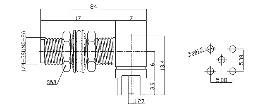 sma connector, sma female connector, sma rf connector