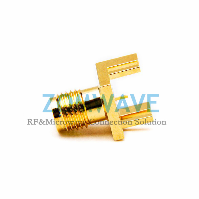 SMA Female PCB End Launch, .047inch PCB Thickness (Max), .020 inch Pin Width,18G