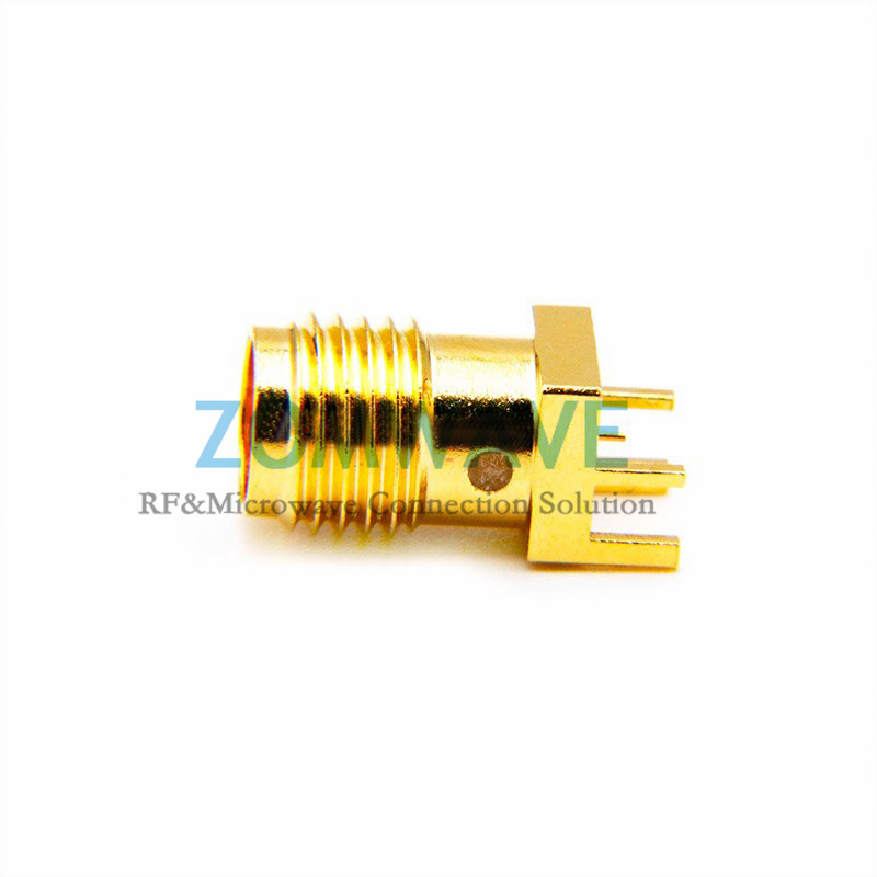 SMA Female PCB End Launch .062 inch PCB Thickness (Max), .012 inch Pin, 18GHZ