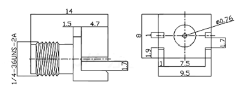 sma connector, sma female connector, pcb rf connector