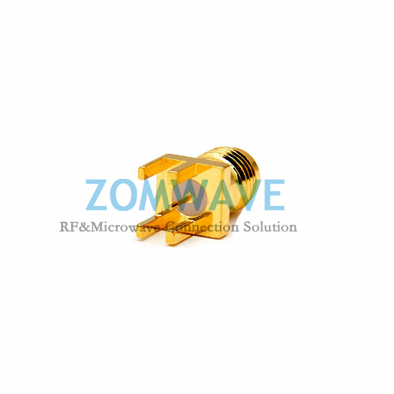 SMA Female PCB End Launch, .094 inch PCB Thickness (Max), .020 inch Pin, 6gzh