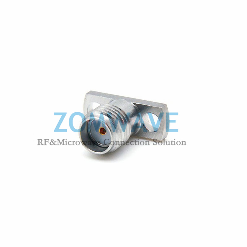 SMA Female Field Replaceable, 2 hole Flange, Accepts 0.51mm Diameter Pin, 18GHZ
