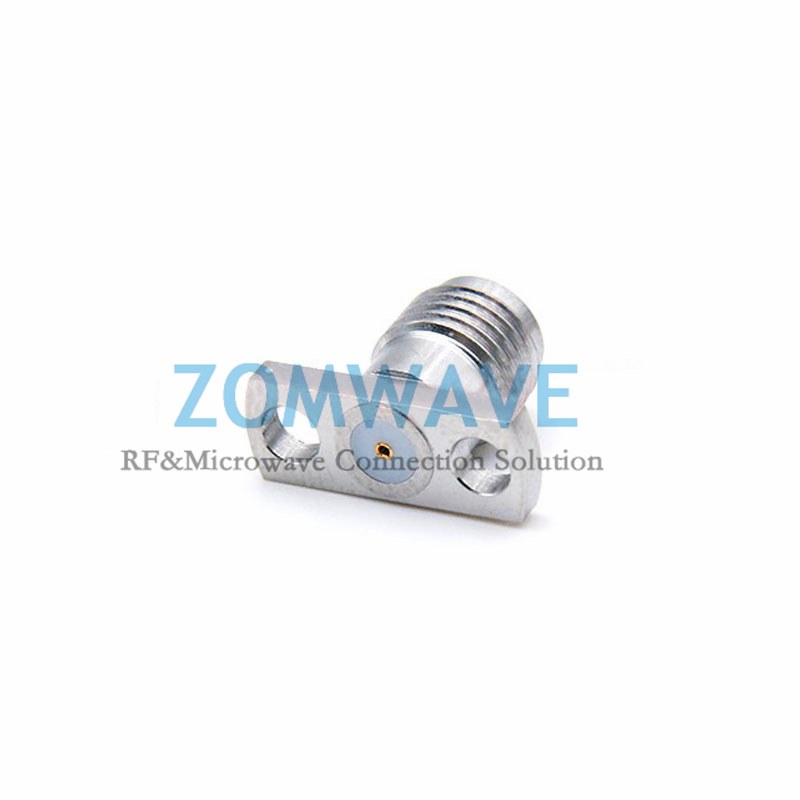 SMA Female Field Replaceable, 2 hole Flange, Accepts 0.51mm Diameter Pin, 18GHZ