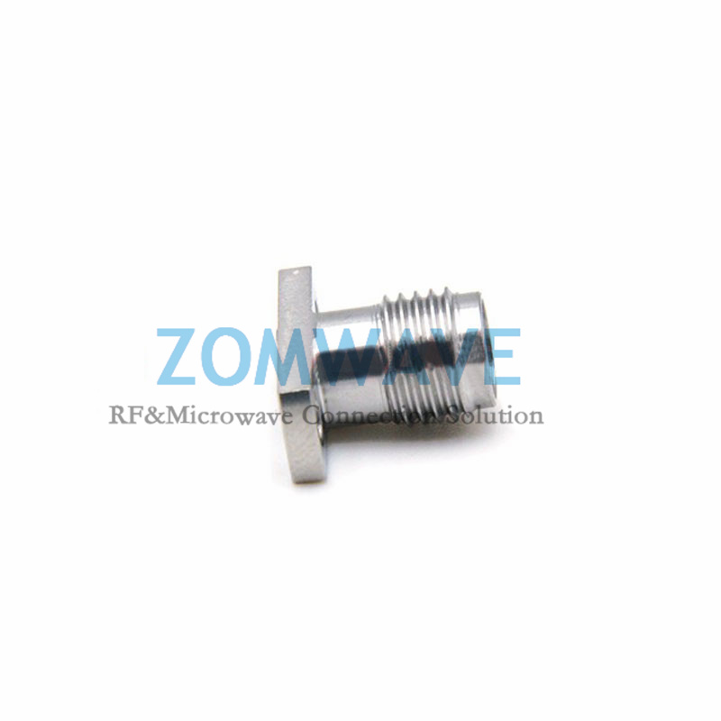 SMA Female Field Replaceable, 2 hole Flange, Accepts 0.51mm Diameter Pin, 18GHZ