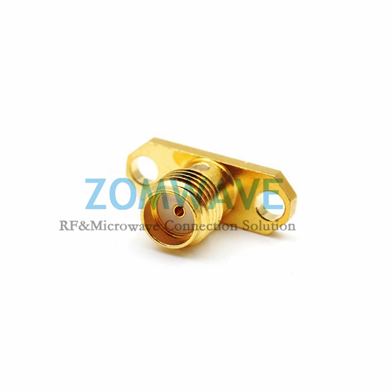 SMA Female Field Replaceable, 2 hole Flange, Accepts 0.51mm Diameter Pin, 6GHZ