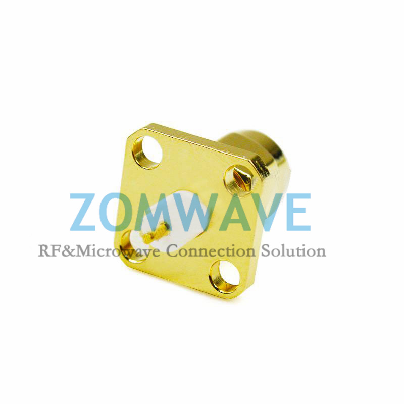 SMA Male Terminal Connector,4 hole Flange, Extended 4mm Insulator and 3mm Pin,6G