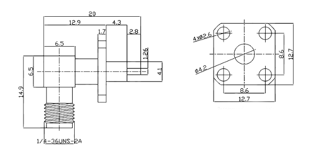 sma connectors, sma female connector, sma right angle connector