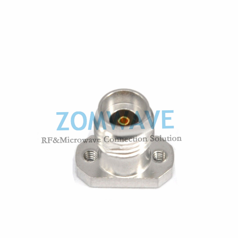 2.92mm Female Solderless Compression Mount(Stripline), 2 hole Flange with .282 