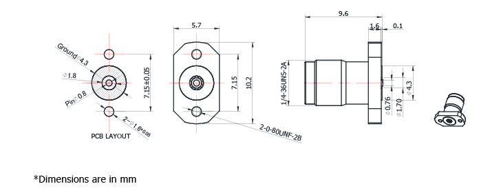 2.92mm connector, 2.92mm female connector