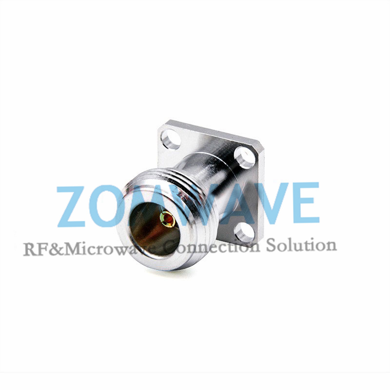 N Female Waterproof Terminal , 4 hole Flange,7.2mm Insulator and 2.3mm Pin,6Ghz