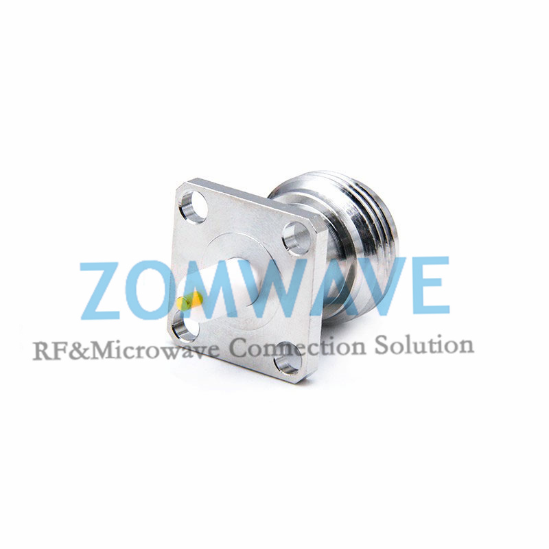 N Female Waterproof Terminal , 4 hole Flange,7.2mm Insulator and 2.3mm Pin,6Ghz