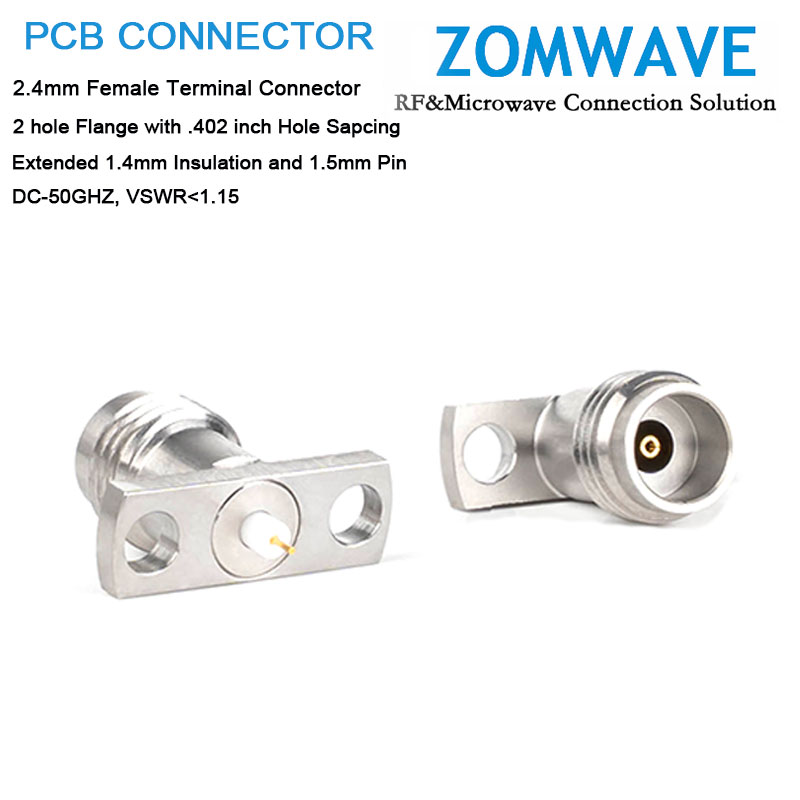 2.4mm Female Terminal, 2 hole Flange with .402 inch Hole Sapcing,50GHZ