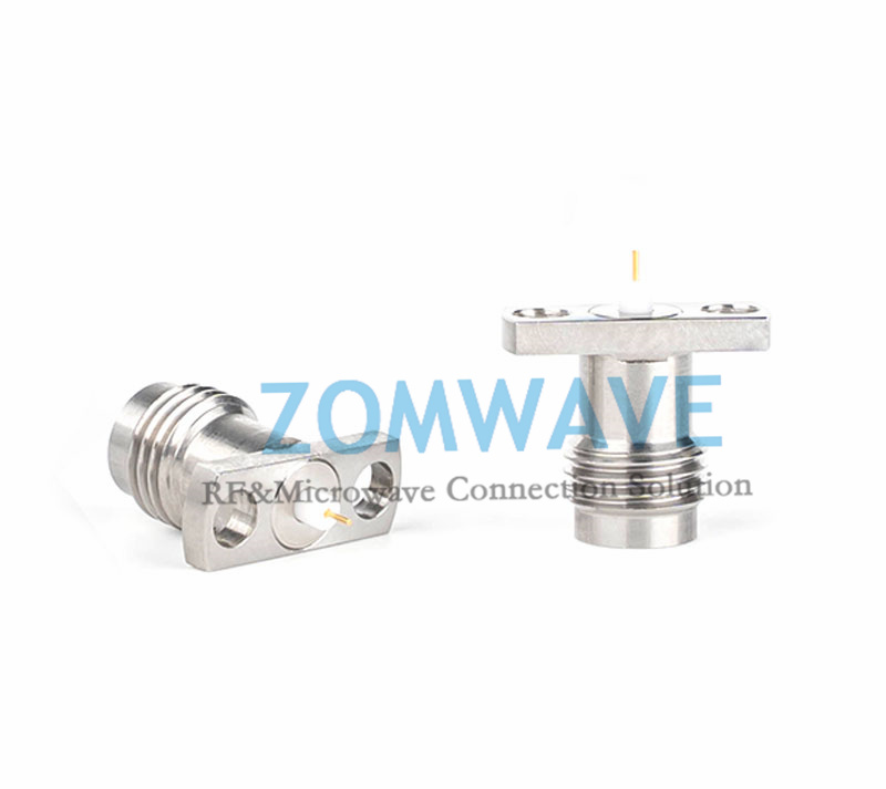 2.4mm Female Terminal,2 hole Flange with .350 inch Hole Sapcing,50ghz