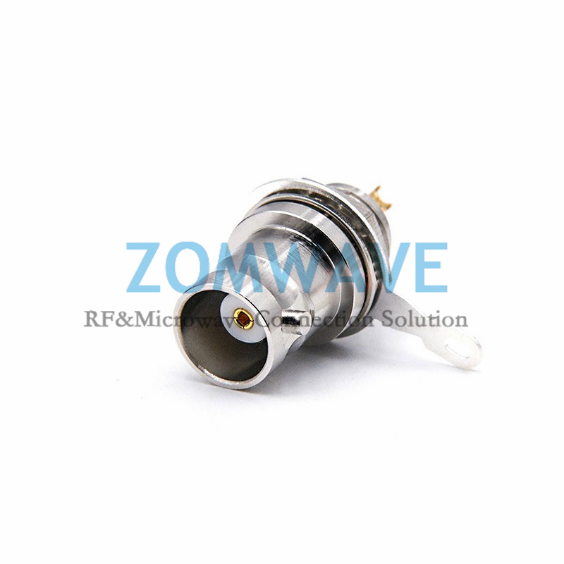 BNC Female Rear Mount Terminal, Extended 1.9mm Insulator and 4.7mm Pin, 4GHz