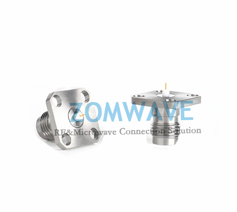 2.4mm Female Terminal, 4 hole Flange with .340 inch Hole Sapcing,1.5mm pin, 50gh