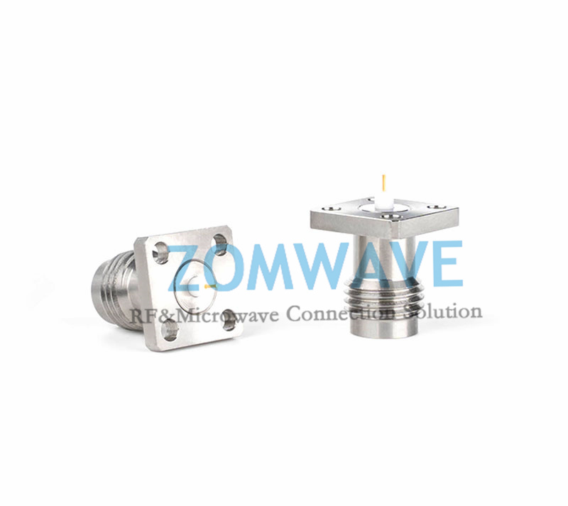 2.4mm Female Terminal,4 hole Flange,Extended 1.4mm Insulation an 1.5mm pin,50ghz
