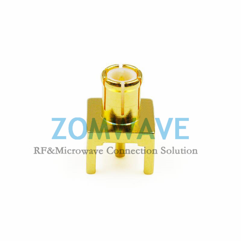 MCX Male Straight Thru Hole PCB Connector, .200 inch x .051 inch Hole, 6GHz