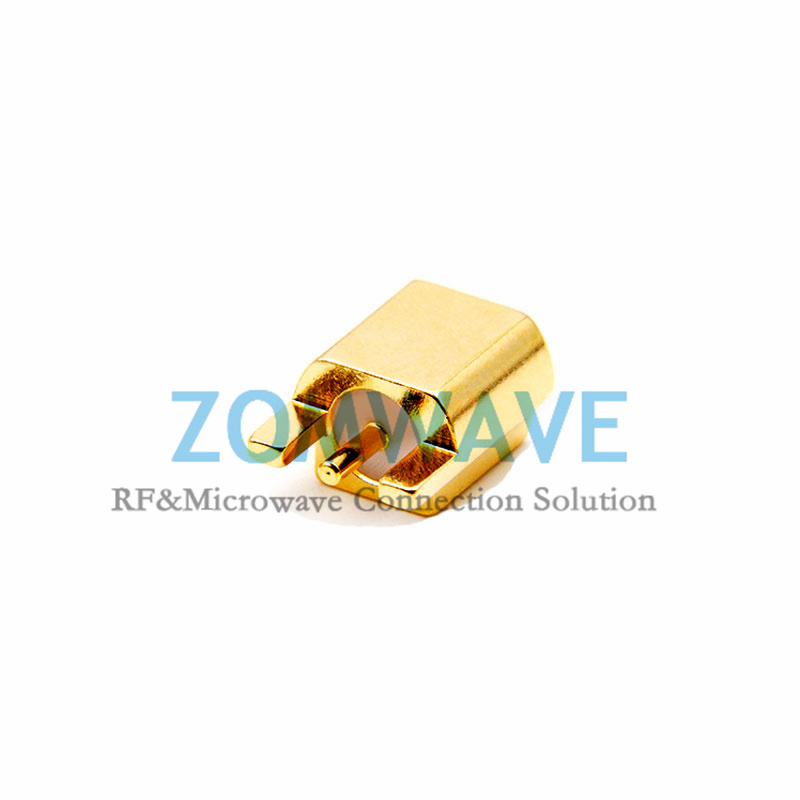 MCX Female End Launch PCB Connector,  .035 inch Pin Diameter, 6G