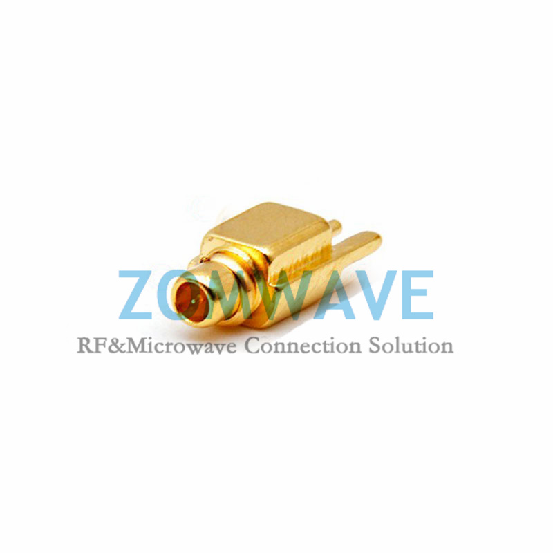 MMCX Male End Launch PCB Connector,  .028 inch Pin Diameter, 6G