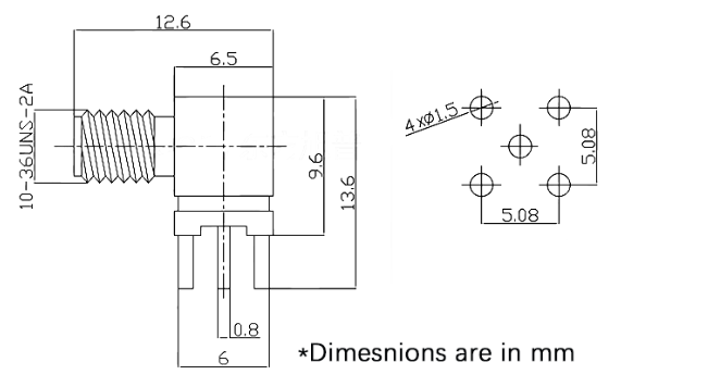 ssma connector, ssma female , ssma right angle connector