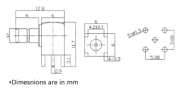 smb connector, smb male right angle, custom rf connector