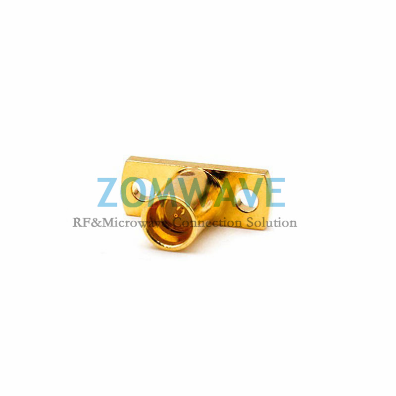 SMP(GPO) Male Terminal Connector (Limited Detent), 2 hole Flange, 2.1mm Pin, 18G