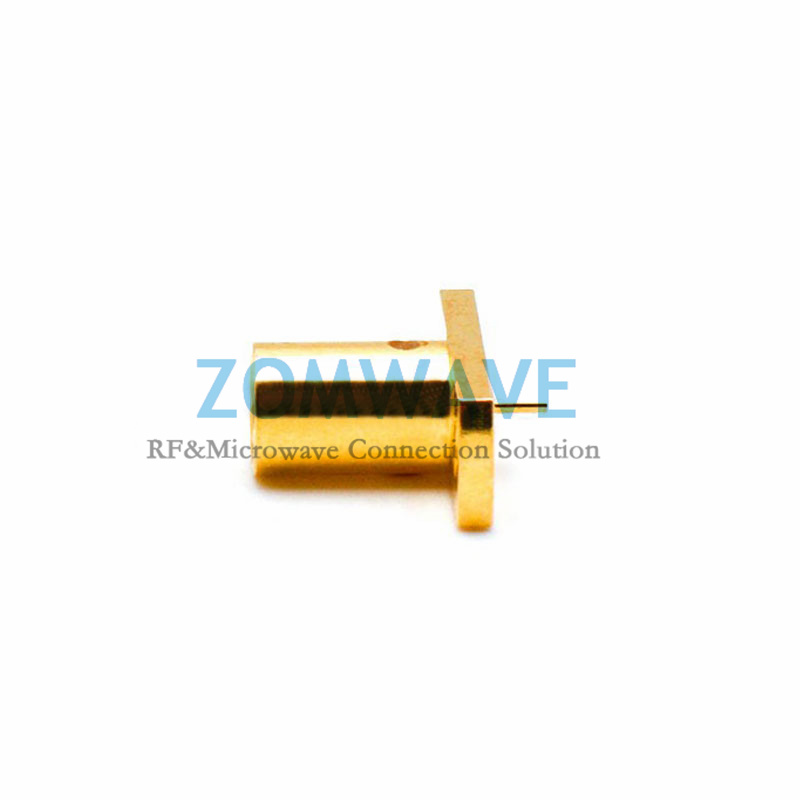 SMP(GPO) Male Terminal Connector (Limited Detent), 2 hole Flange, 2.1mm Pin, 18G