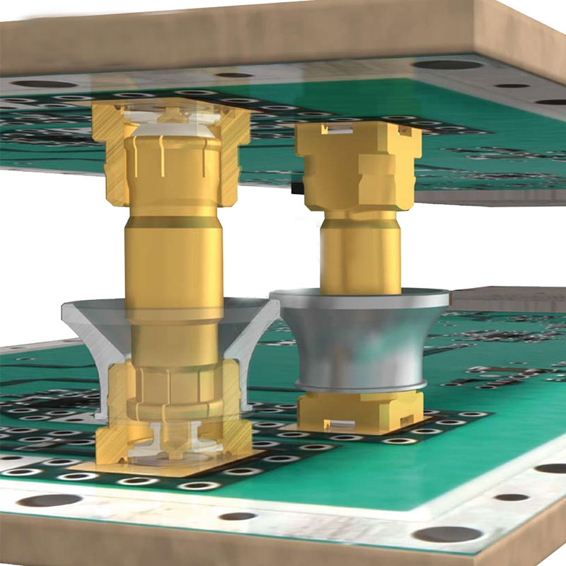 Mini SMP(GPPO) Male Surface Mount PCB Connector (Smooth Bore), SMD Pin, 40GHz