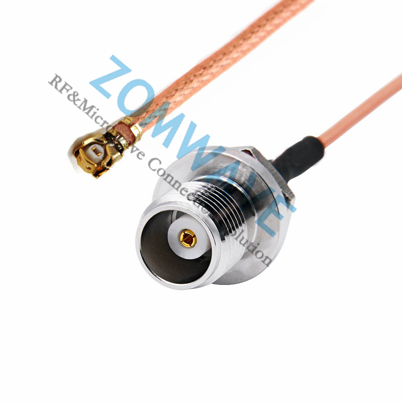 U.FL Plug Right Angle to TNC Female Rear Mount Waterproof, RG178 Cable,6GHZ