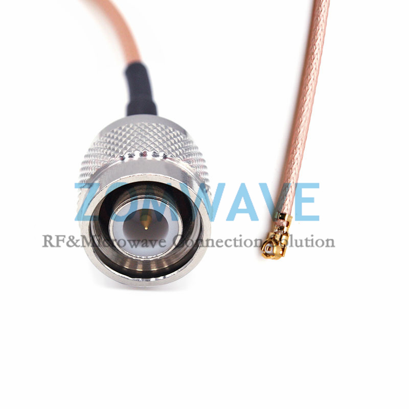 U.FL Plug Right Angle to TNC Male, RG178 Cable, 6GHz