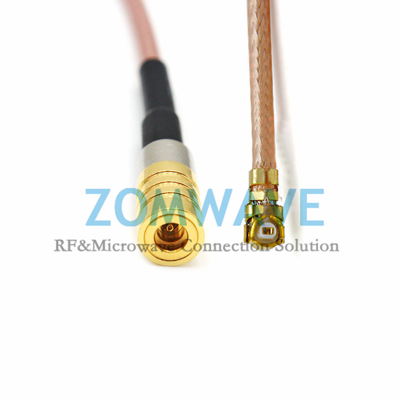 U.FL Plug Right Angle to MMCX Female, RG178 Cable, 6GHz
