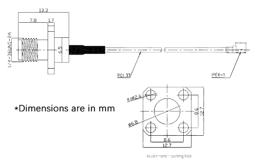 ipex rf cables, ipex cable assemblies, sma cable assembly