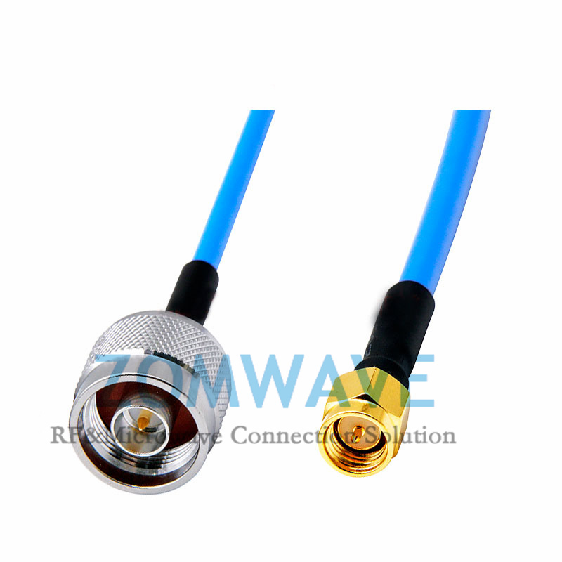 SMA Male to N Type Male, Formable .141''_RG402 Cable, 6GHz